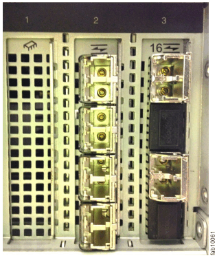 16 Gbps Fibre Channel interface adapter installed in slot 3