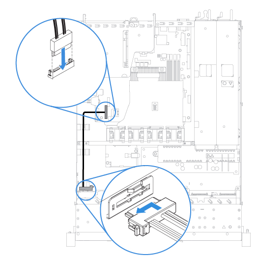 Optical drive cable connection