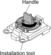 Graphic illustrating the microprocessor tool being used to attach to the microprocessor.