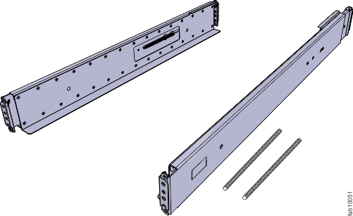 Image of control enclosure support rails