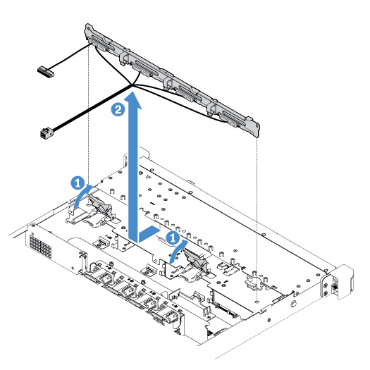 3.5-inch simple-swap hard-disk-drive backplate assembly removal