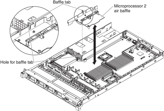 Microprocessor 2 air baffle installation