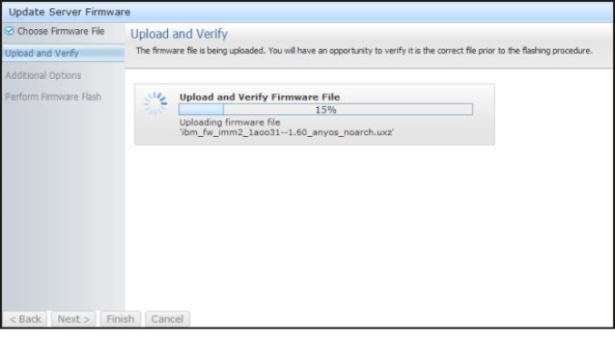 upload and verify firmware file