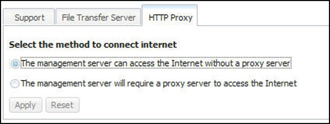 HTTP Proxy tab