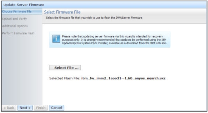Integrated Management Module II - Updating the server firmware